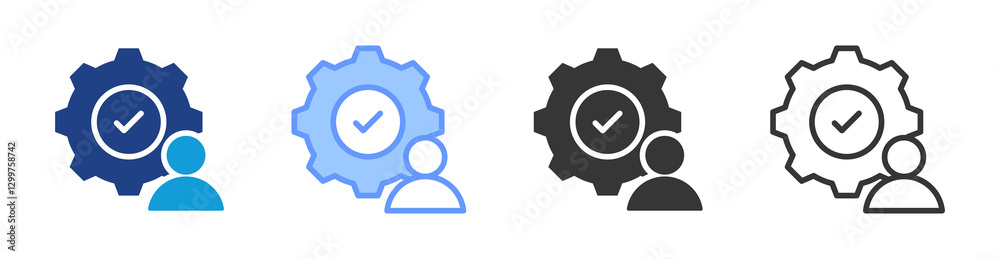 Poster Personalization icon set multiple style collection
