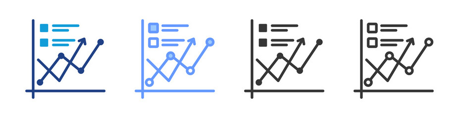 Metric icon set multiple style collection