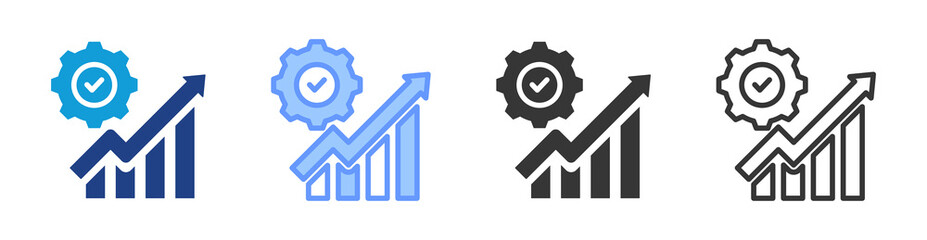 Optimization icon set multiple style collection