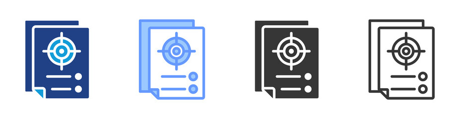 Fototapeta premium Target icon set multiple style collection
