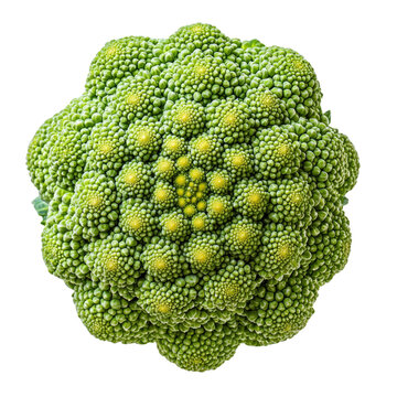Fresh Green Romanesco Broccoli with Intricate Patterns and Unique Texture for Culinary and Health Imagery