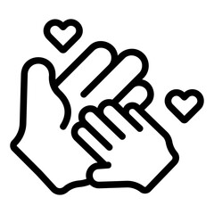 Obraz premium hands Line Icon