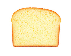 High-Quality PNG slice of bread isolated on white background