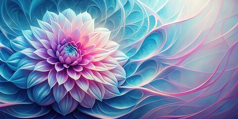 Obraz premium Serene Pastel Bloom An Exquisite Digital Artwork of a Flower with Swirling Petals and Soft Hues