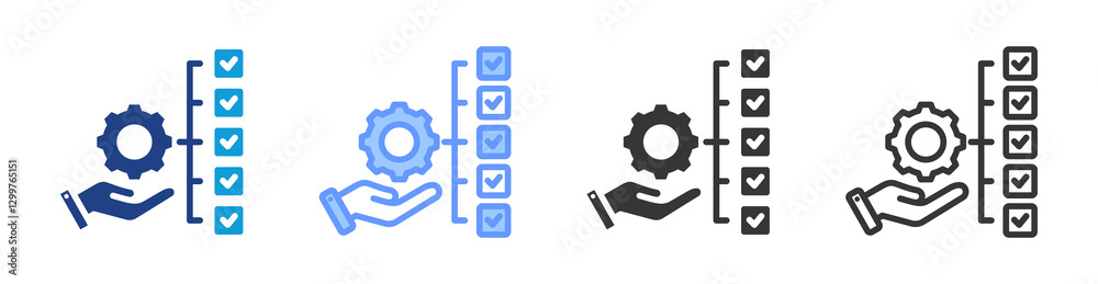 Poster Skill Set icon set multiple style collection