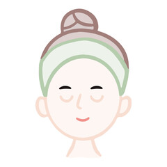 Face before after using skincare calm pastel
