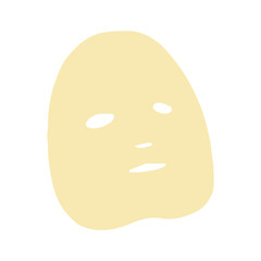 Fototapeta premium Skincare Face Mask Flat Design Night Routine