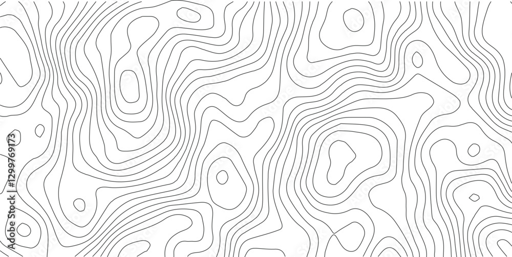 Fototapete abstract topographic contours map background .topographic background and texture, monochrome image. 