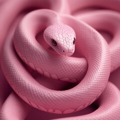 Fototapeta premium Pink 3D Snake