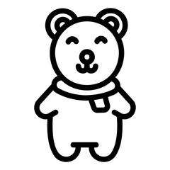 polar bear Line Icon