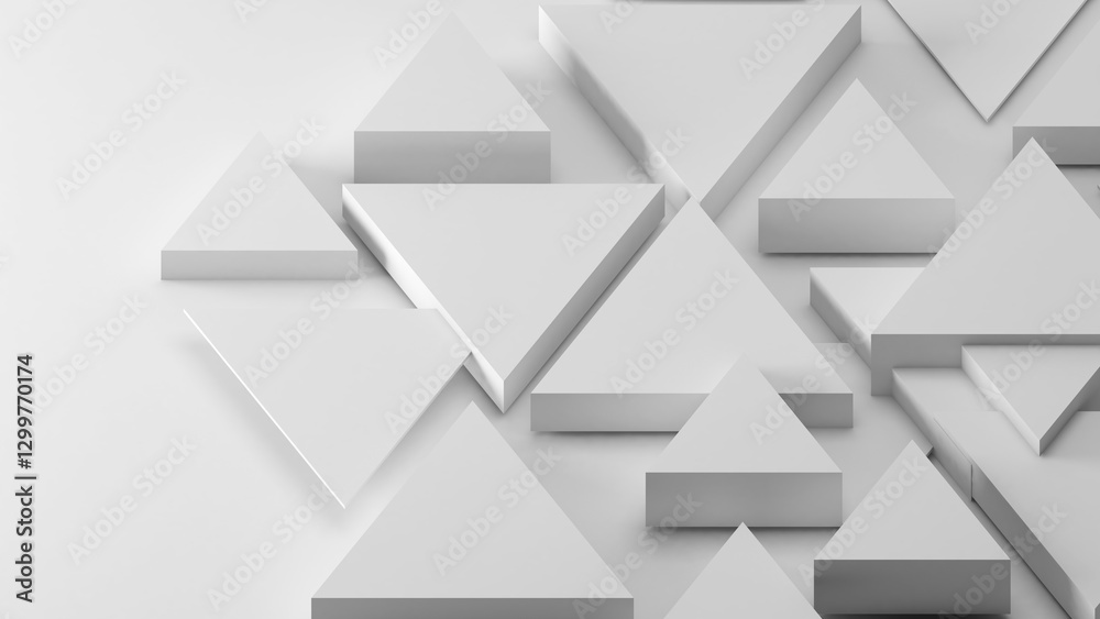 Poster abstract geometric background shapes white triangle in relief, both high and low used to add differe