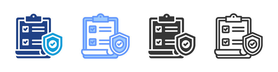 Compliance icon set multiple style collection