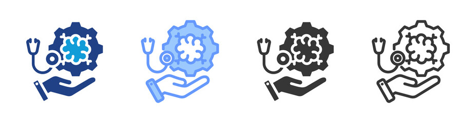 Obraz premium Disease Management icon set multiple style collection