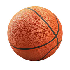 Fototapeta premium Realistic Basketball on White Background for Sports and Leisure Use