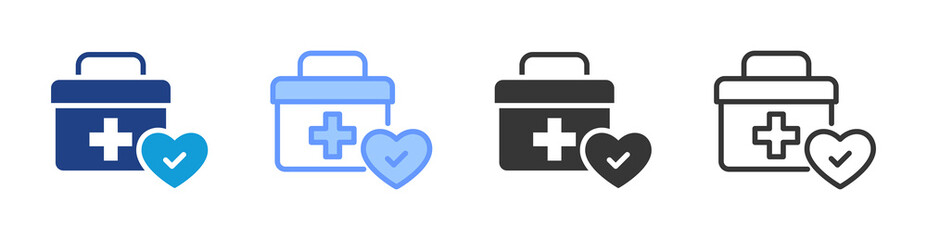 Medicare icon set multiple style collection