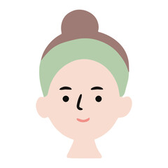 Face before after using skincare Flat Design