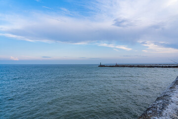 Obraz premium View of the port of Ramsgate, a small town in southeast England 