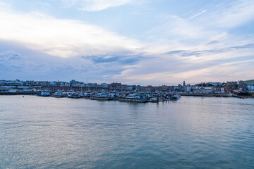 Fototapeta premium View of the port of Ramsgate, a small town in southeast England 