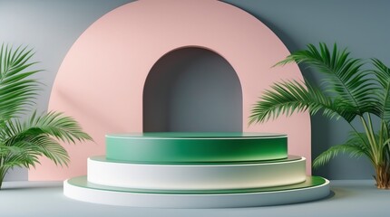 Pastel Podium Mockup