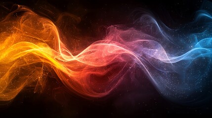 Fototapeta premium Abstract energy waves, colorful smoke