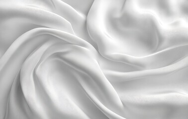 Obraz premium Soft flowing fabric texture in gentle folds showcasing a smooth surface ideal for backgrounds and textile designs in elegant and modern settings