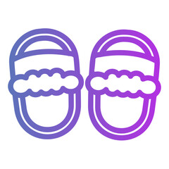 slippers Gradient icon