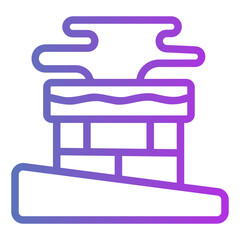 chimney top Gradient icon