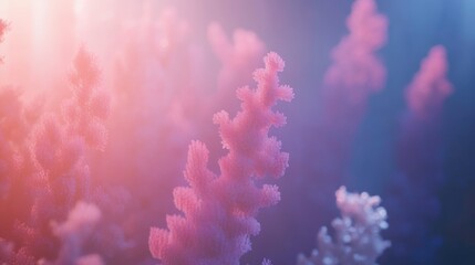 Ethereal Magical Landscape with Abstract Forms
