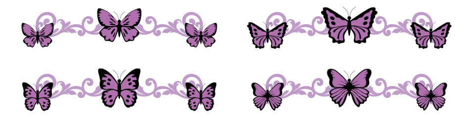 editable beautiful butterfly with swirls vector, perfect for elegant designs, decorations, and artistic projects. Ideal for nature, beauty, and ornamental themes