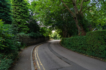 Road view of Sandwich, a small town in southeast England	