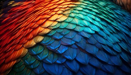 the surface of a beautiful feather