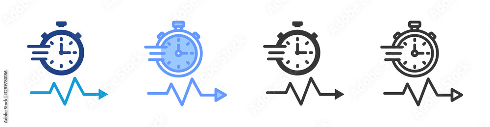 Poster Dynamic icon set multiple style collection