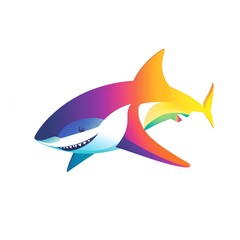Vibrant Rainbow Shark Swims Through Ocean Depths, a Colorful Delight!