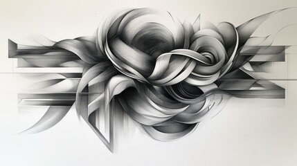 Dynamic abstract rose mural urban art scene wall decoration modern aesthetic close-up creative expression