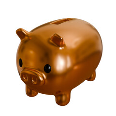 Piggy bank financial investment icon 3d illustration background