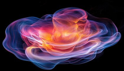 Obraz premium Abstract Cosmic Nebula with Vibrant Glowing Energy