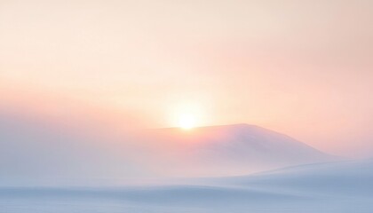 Obraz premium Peaceful Sunrise over Snowy Mountains