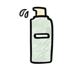 Skincare bottle pump Hand-Drawn - Cleancers Exfoliants Serums essences Toner moisturizers