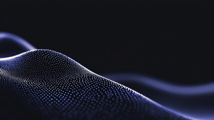 Abstract digital wave of glowing dots
