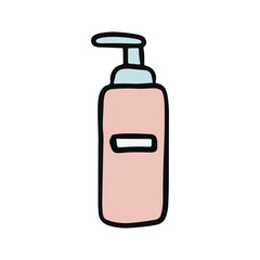 Skincare bottle pump cartoon - Cleancers Exfoliants Serums essences Toner moisturizers Sunscreen