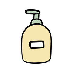 Skincare bottle pump cartoon - Cleancers Exfoliants Serums essences Toner moisturizers