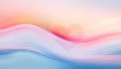 Obraz premium Abstract Pastel Wave Background with Soft Color Transitions and Delicate Patterns