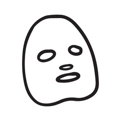 Skincare Face Mask Doodle Night Routine