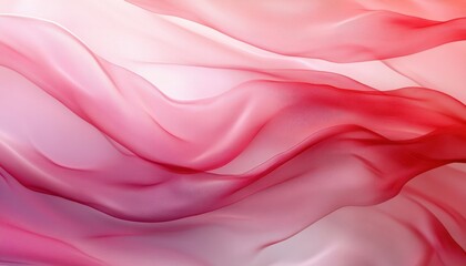 Obraz premium Abstract Draped Fabric Texture in Shades of Red and Pink