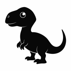 Obraz premium baby dinosaur on white background