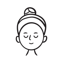 Face before after using skincare calm doodle