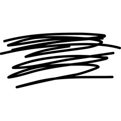 Hand Drawn Crossing out line black pen