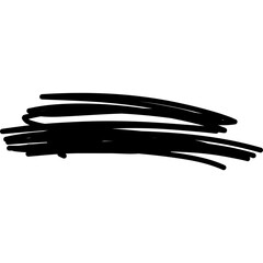 Hand Drawn Crossing out line black pen