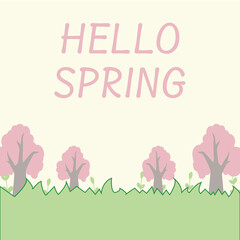 귀여운 벚꽃,봄,식물 일러스트