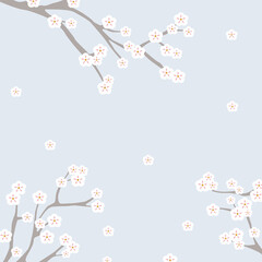 귀여운 벚꽃,봄,식물 일러스트